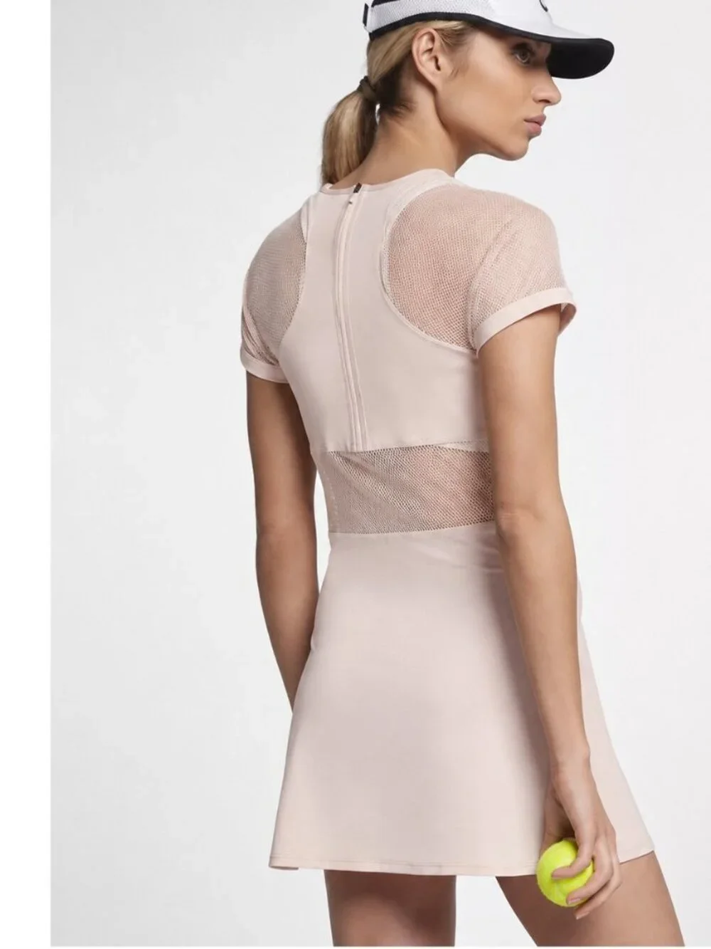 Nwt Nike Flirty Maria Sharapova Tennis Dress w/ ZIPPER S Small - Barely Rose